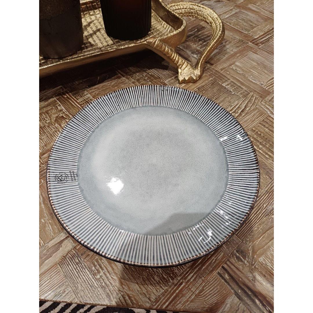 Black Stripe Dia 9" Melamine Dinner Plate