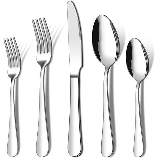 20PC Mirror Polished Stainless Steel Flatware Set