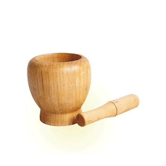 PREMIUS Bamboo Wood Mortar and Pestle, 4.3 Inches