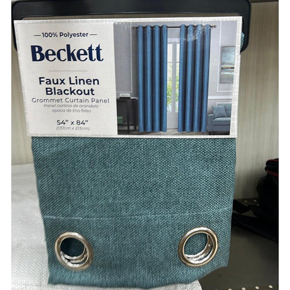 Beckett Weaved Polyester Panel 8 Grommets 54"x84" - Teal