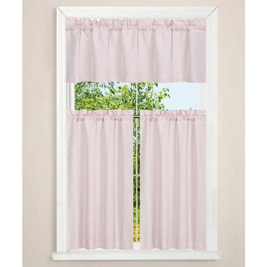 Stefanie 3pc Kitchen Curtain - Dusty Rose