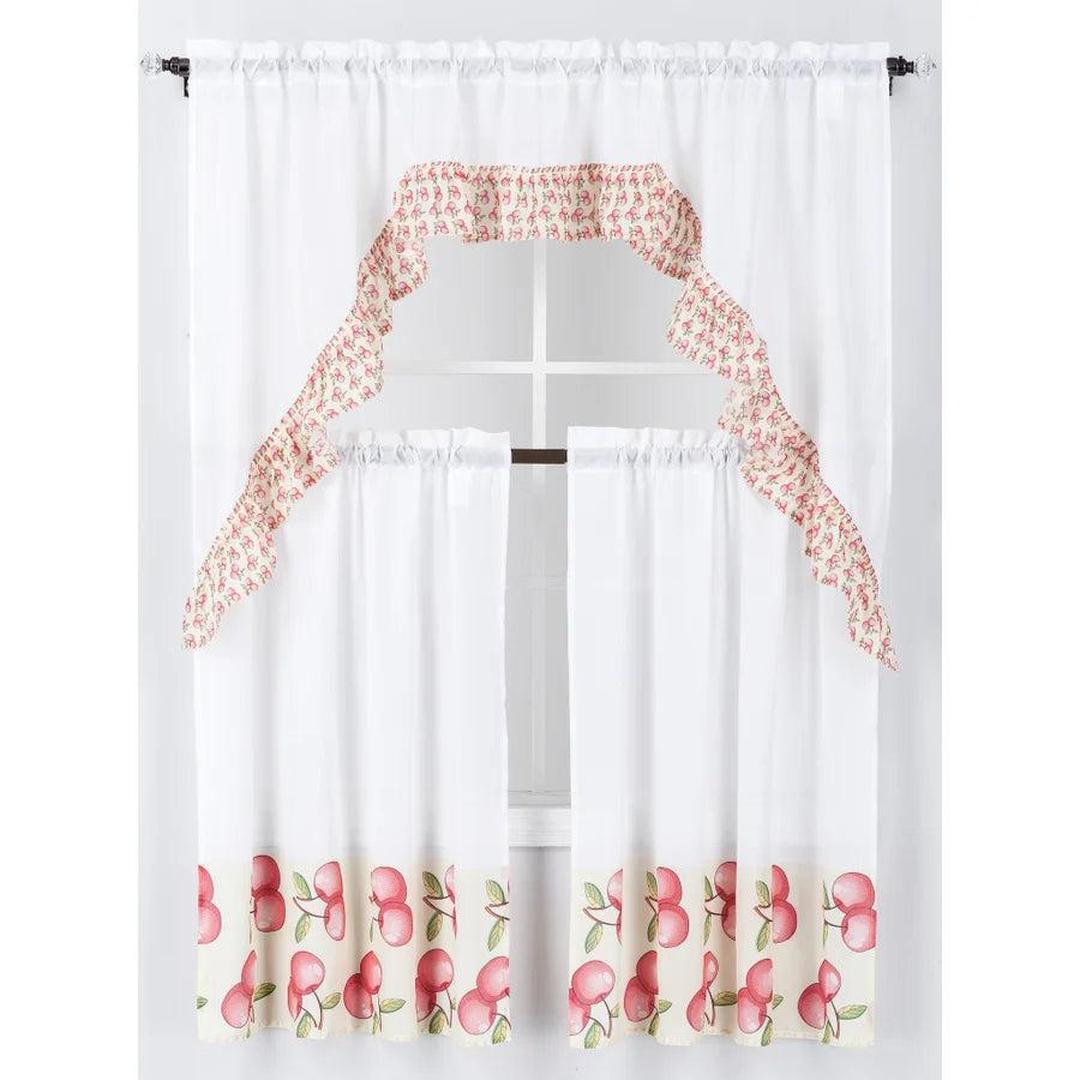 Apple Kitchen Curtain Swag Set