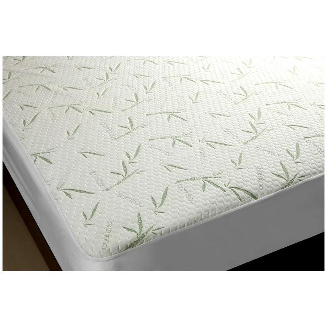 Full Size Bamboo Cooling Mattress Protector - Fitted Mattress Pad Cover with Skid-Resistant Design