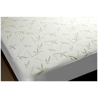 Full Size Bamboo Cooling Mattress Protector - Fitted Mattress Pad Cover with Skid-Resistant Design