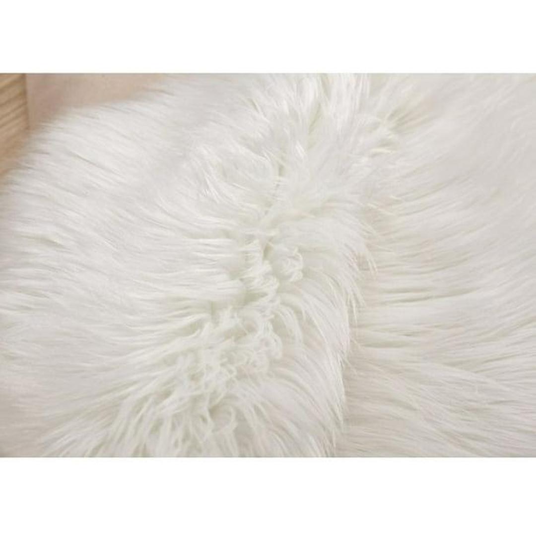 Super Soft White Fluffy Rug , Fur Rugs for Bedroom, Fuzzy Carpet for Living Room, 30x50cm，white