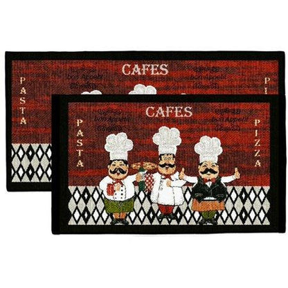 Chef Trio 2pc Kitchen Rug Set (16x24 and 20x34 Rectangle)