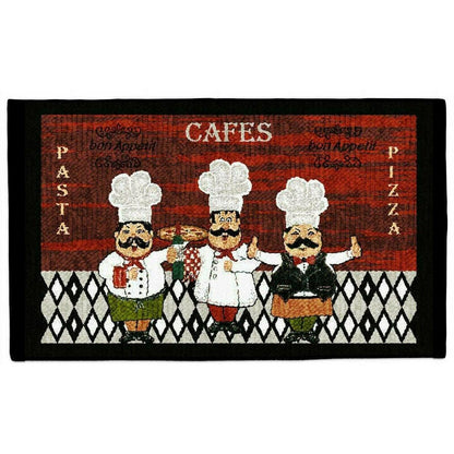 Chef Trio 2pc Kitchen Rug Set (16x24 and 20x34 Rectangle)