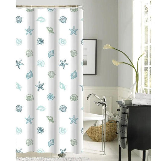 Daria 13pc Printed Canvas Shower Curtain