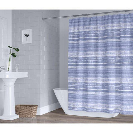 Luca 13pc Printed Canvas Shower Curtain