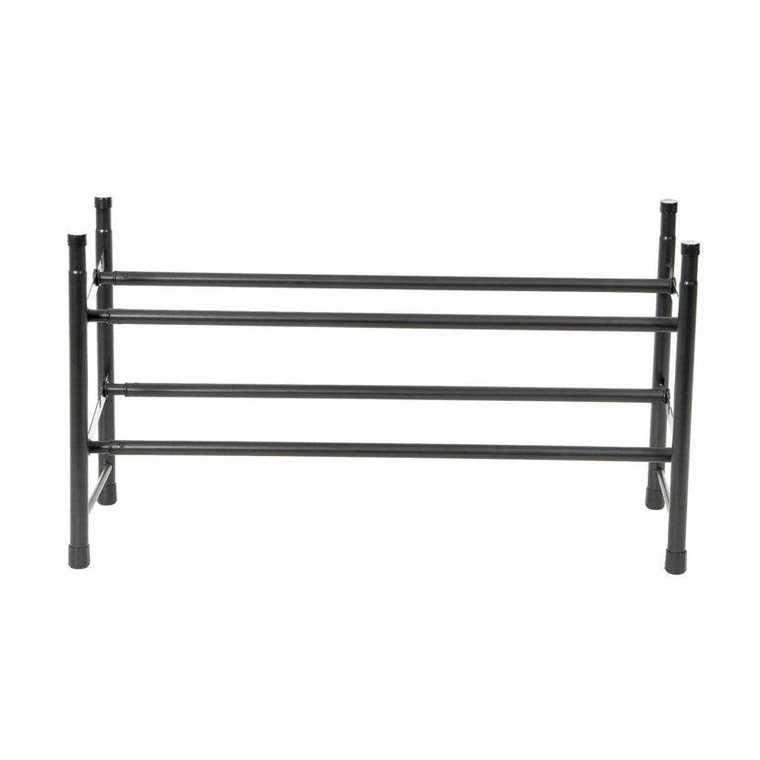 EXTENDABLE SHOE RACK 2 TIER BLACK