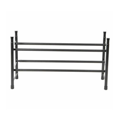 EXTENDABLE SHOE RACK 2 TIER BLACK