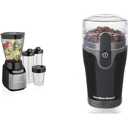 Hamilton Beach Stay or Go Blender with 32oz Jar, 8oz, Black and Silver