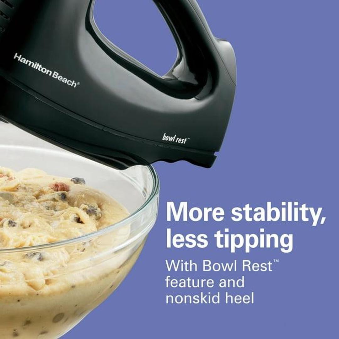 Hamilton Beach 6 Speed Electric Hand Mixer with Snap-On Case