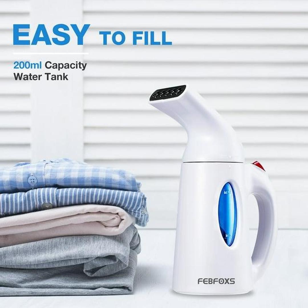 FEBFOXS 700W Portable Garment Steamer with Auto Shut-off Function - White