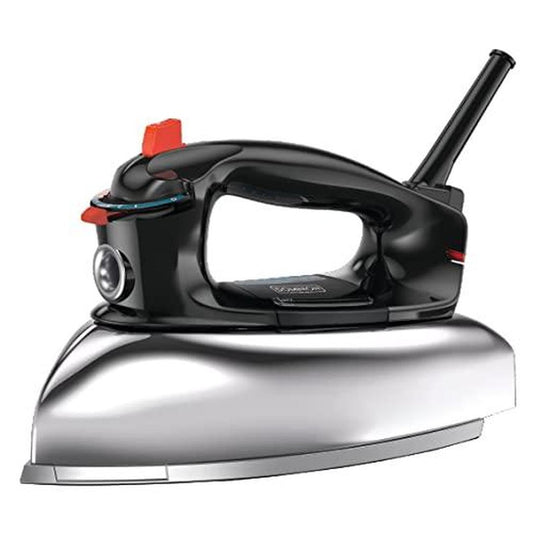 Dominion Classic 1200W Retro Steam Iron with Polished Aluminum Non-stick Sole plate