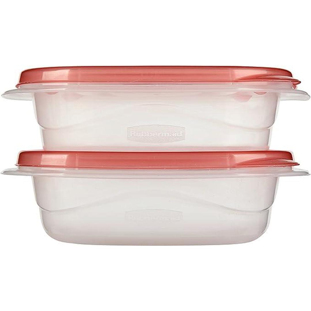 Rubbermaid TakeAlongs Square Food Storage Containers, 2.9 Cup, 2 Pack