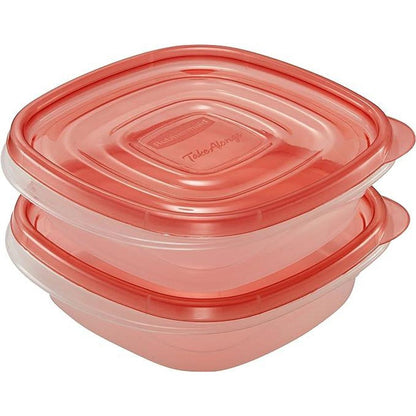 Rubbermaid TakeAlongs Square Food Storage Containers, 2.9 Cup, 2 Pack