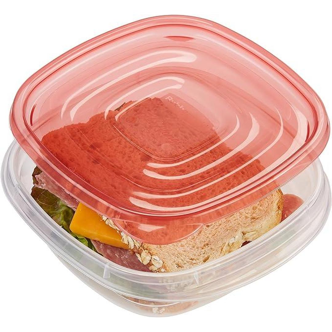 Rubbermaid TakeAlongs Square Food Storage Containers, 2.9 Cup, 2 Pack