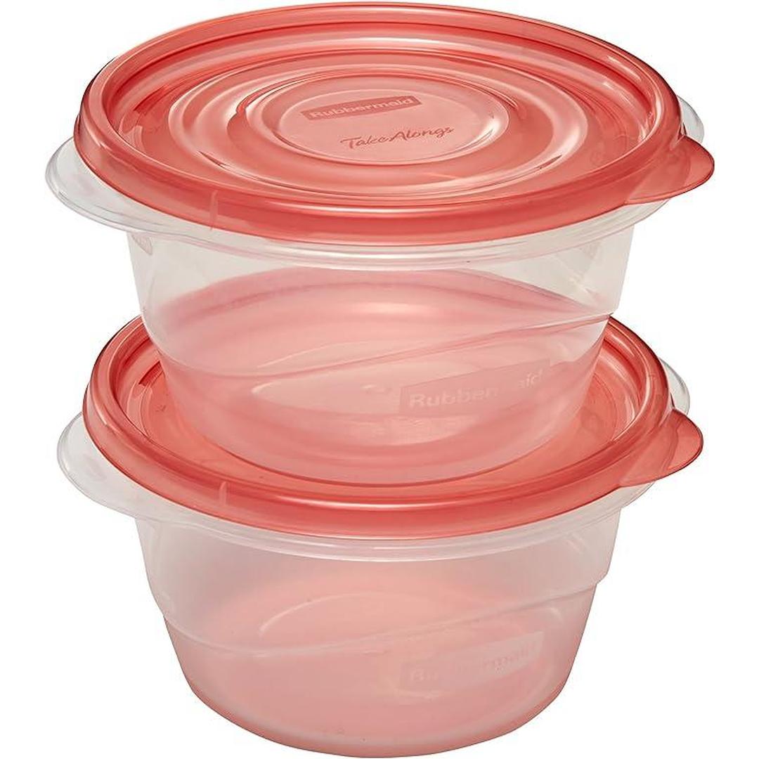 Rubbermaid TakeAlongs Small Bowl Food Storage Containers, 2 Pack