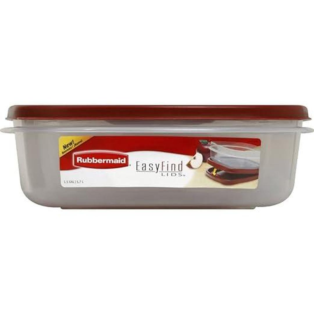 Rubbermaid 24 Cup Rectangle Easy Find Lid Food Storage Container