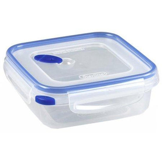 Sterilite Ultra Seal 4.0 Cup Square Food Storage Container, Clear and Blue