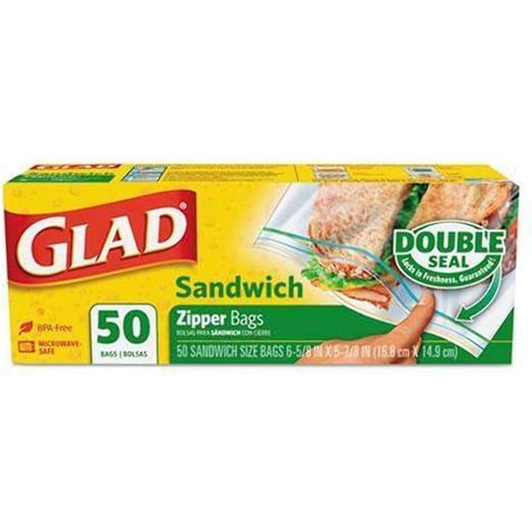 Glad Zipper Bags, Sandwich 50 bags