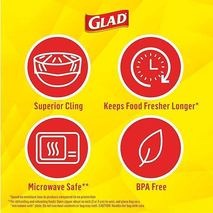 Glad ClingWrap Plastic Food Wrap - 100 Square Foot Roll