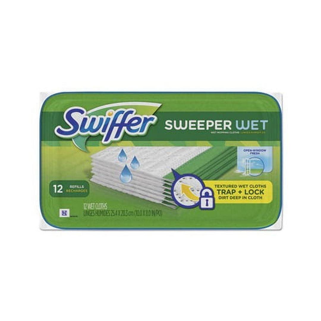 Open Window Fresh Wet Refill Cloths - Pack of 12, White, 8 x 10 - Convenient Tub Packaging