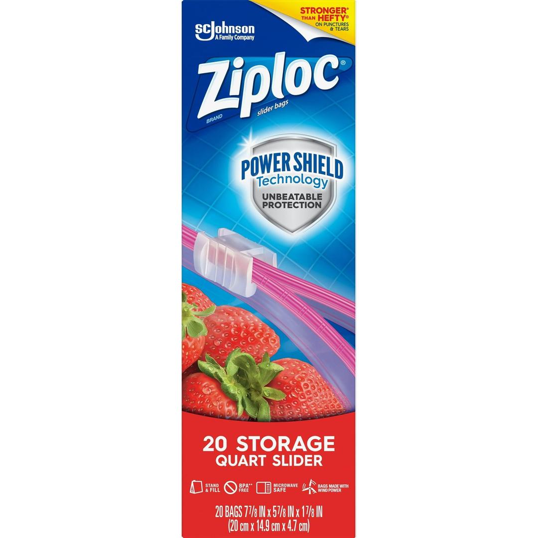Ziploc Quart Slider Storage Bags - Thumbnail 2
