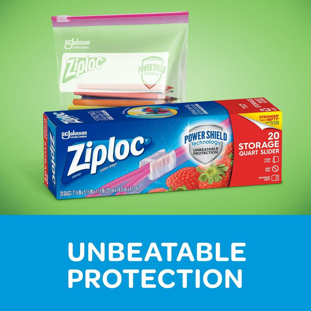 Ziploc Quart Slider Storage Bags - Thumbnail 4