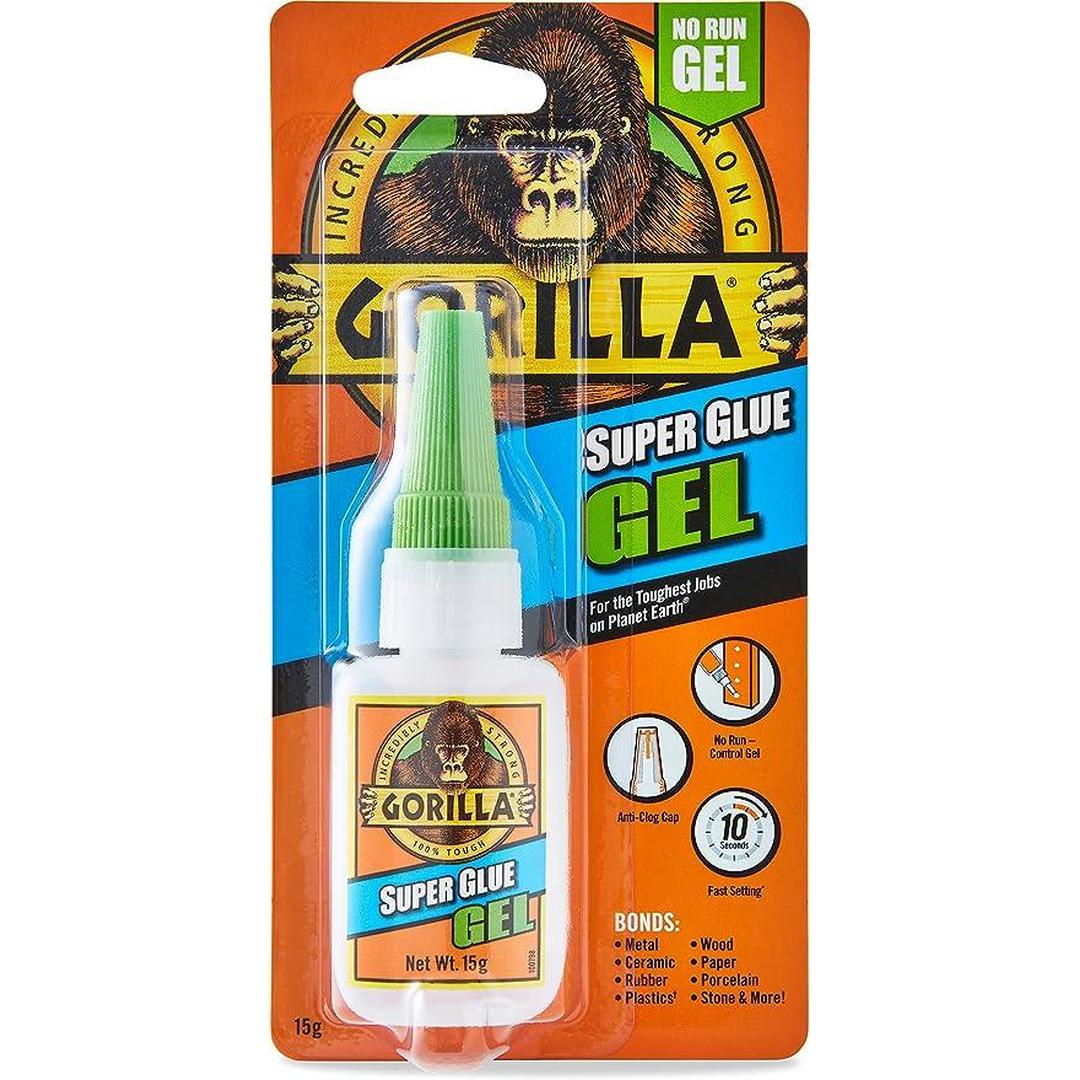 Gorilla Super Glue Gel, 15 Gram, Clear