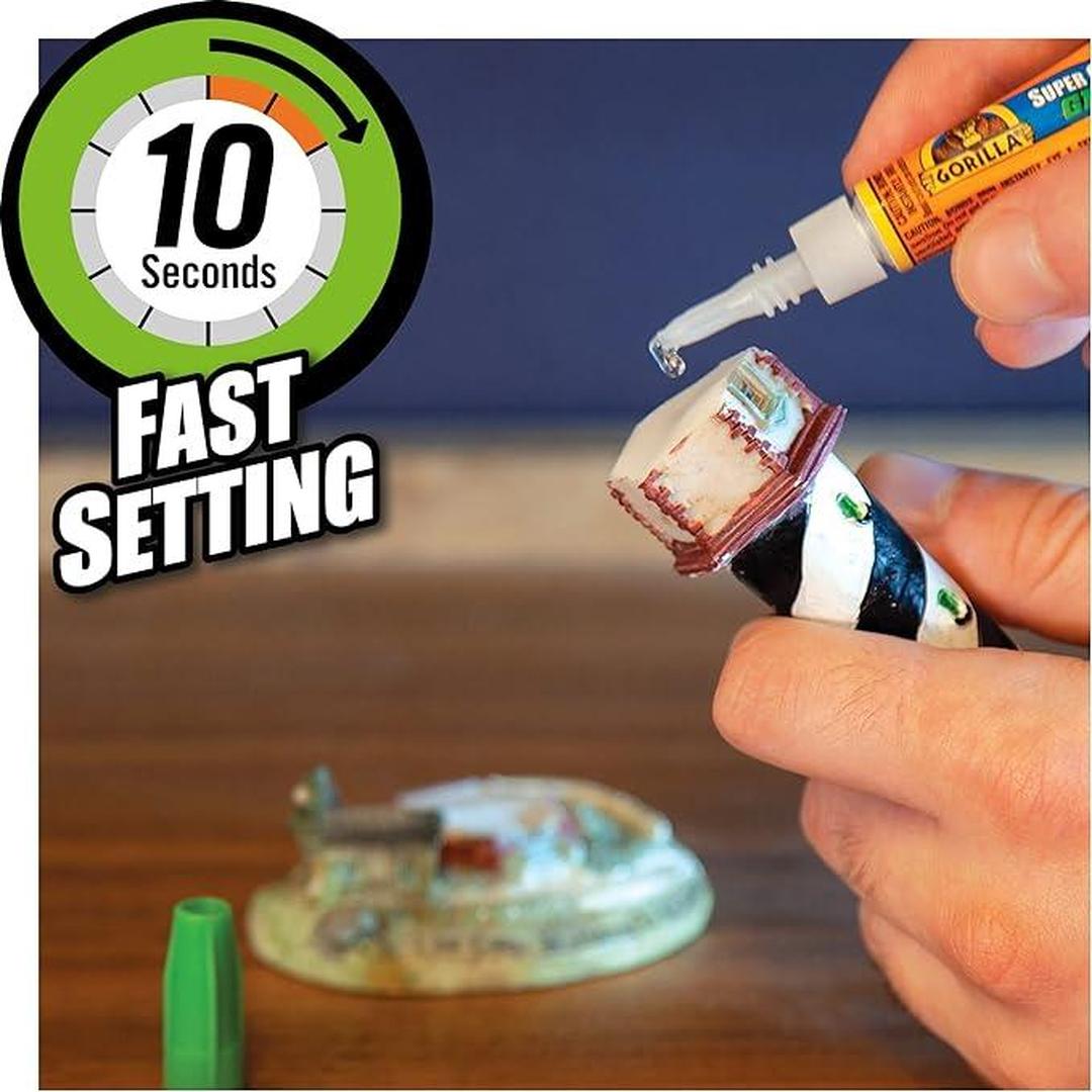 Gorilla Super Glue Gel, 15 Gram, Clear