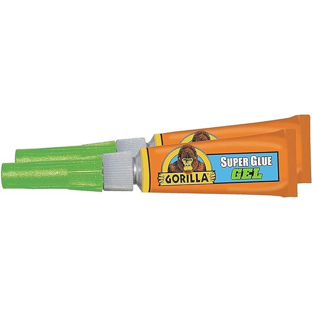 Gorilla Super Glue Gel, Two 3 Gram Tubes, Clear