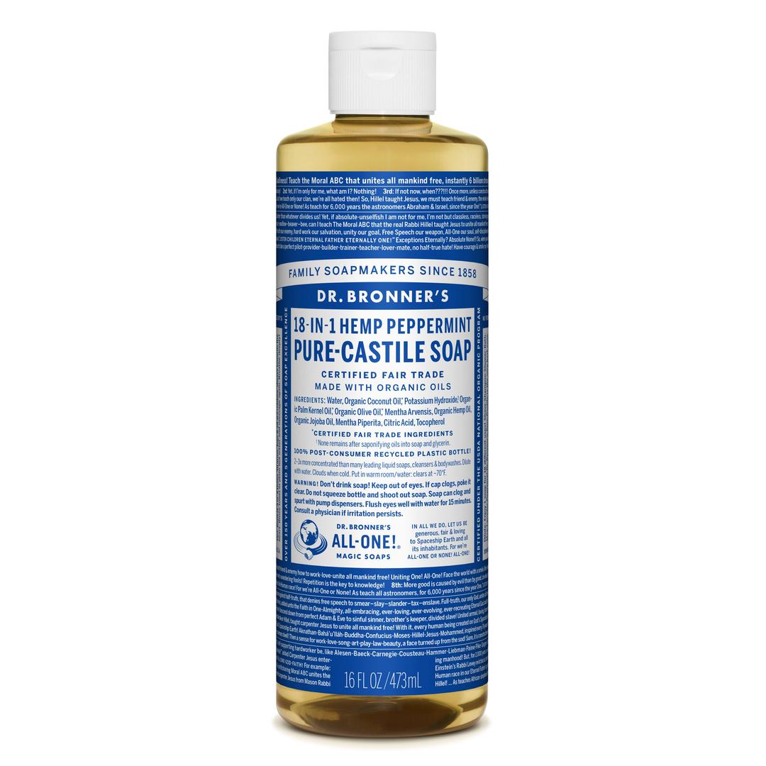 Dr. Bronner's Peppermint Pure-Castile Liquid Soap - 16 oz