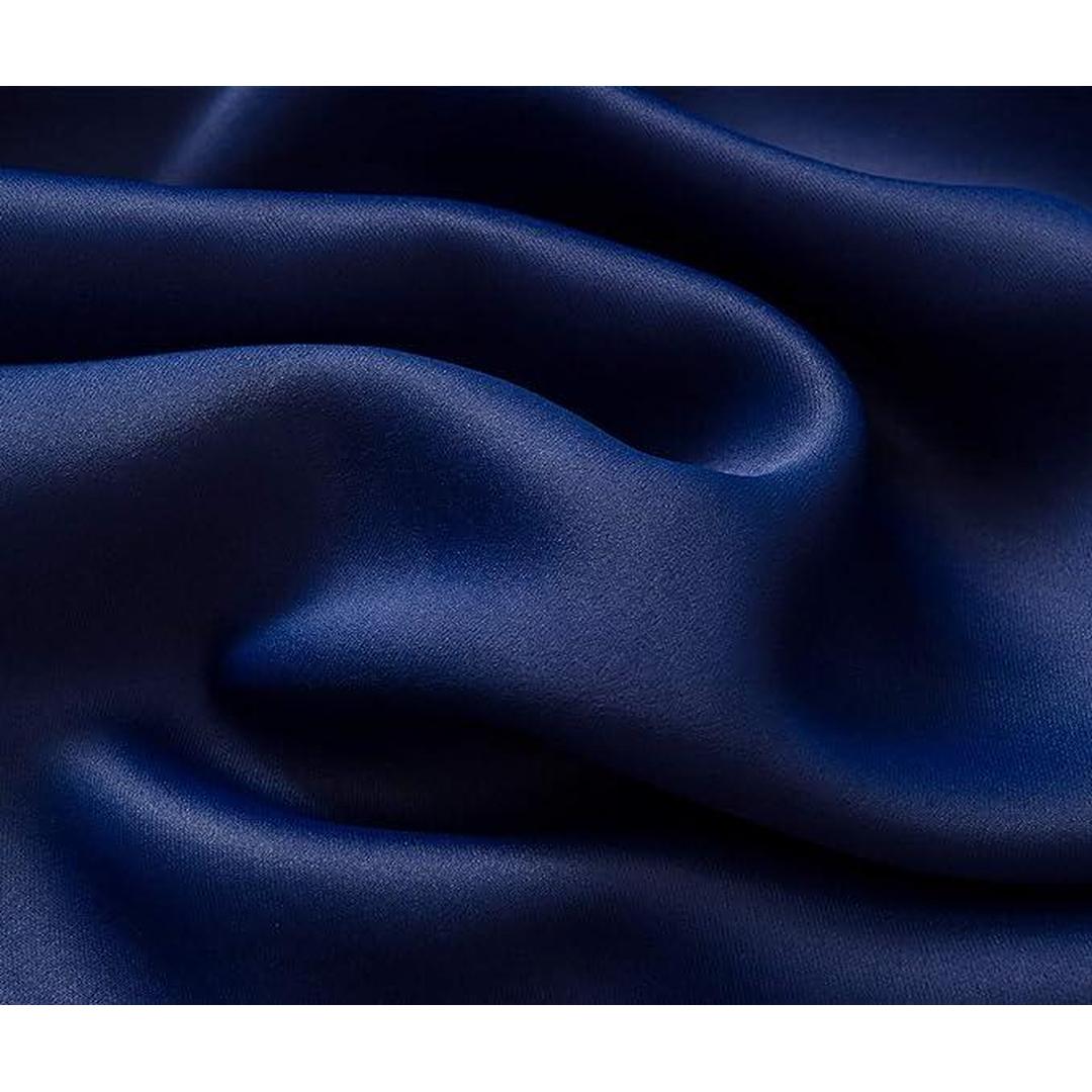 Twilight Blackout Navy Blue Curtain Panel - 90 Inches, Rod Pocket Design