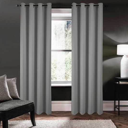 Riley 100% Blackout Grommet Panels 63" Charcoal