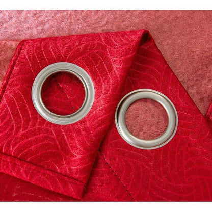 84 in. Nellie Embossed Blackout Grommet Panel, Red