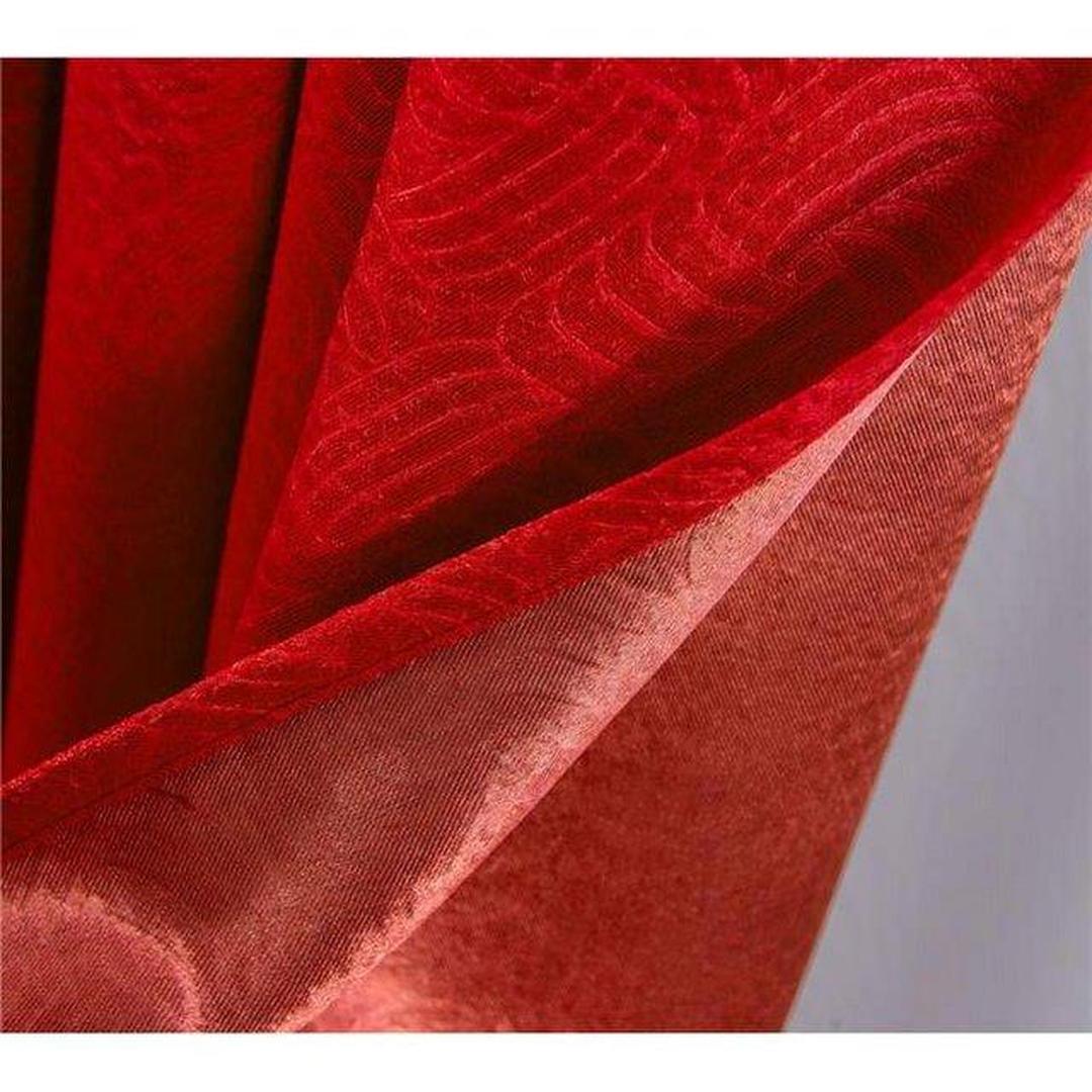 84 in. Nellie Embossed Blackout Grommet Panel, Red