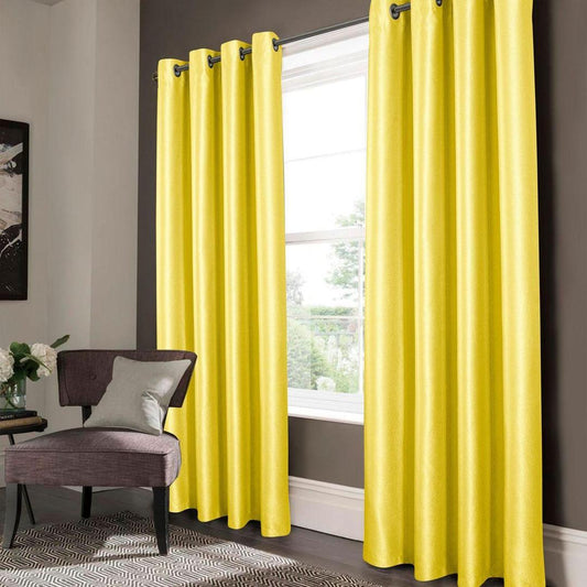 Lido Matte Embossed Blackout Grommet Panel 90" Yellow