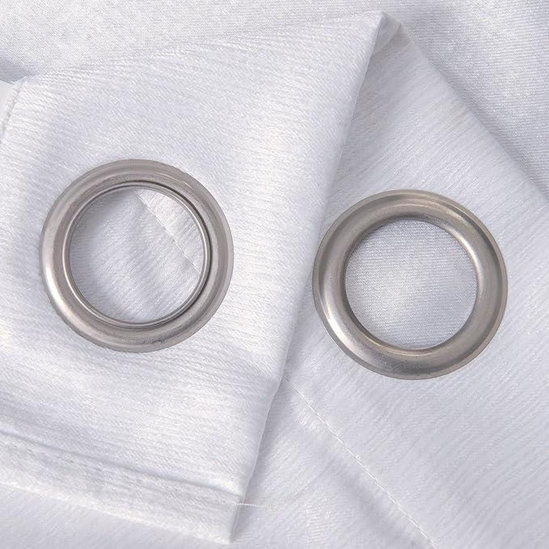 Lina Matte Embossed Blackout Grommet Panel 90" White