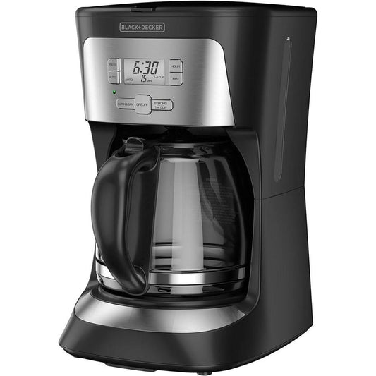 BLACK+DECKER 12-Cup Programmable Coffee Maker, Black