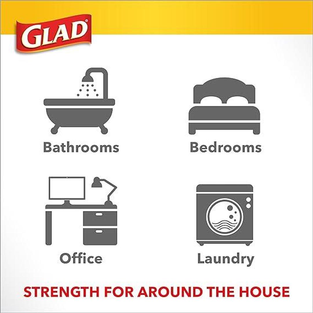 Glad OdorShield Small Trash Bags, Gain Original & Febreze, 4 Gallon, 26 Count