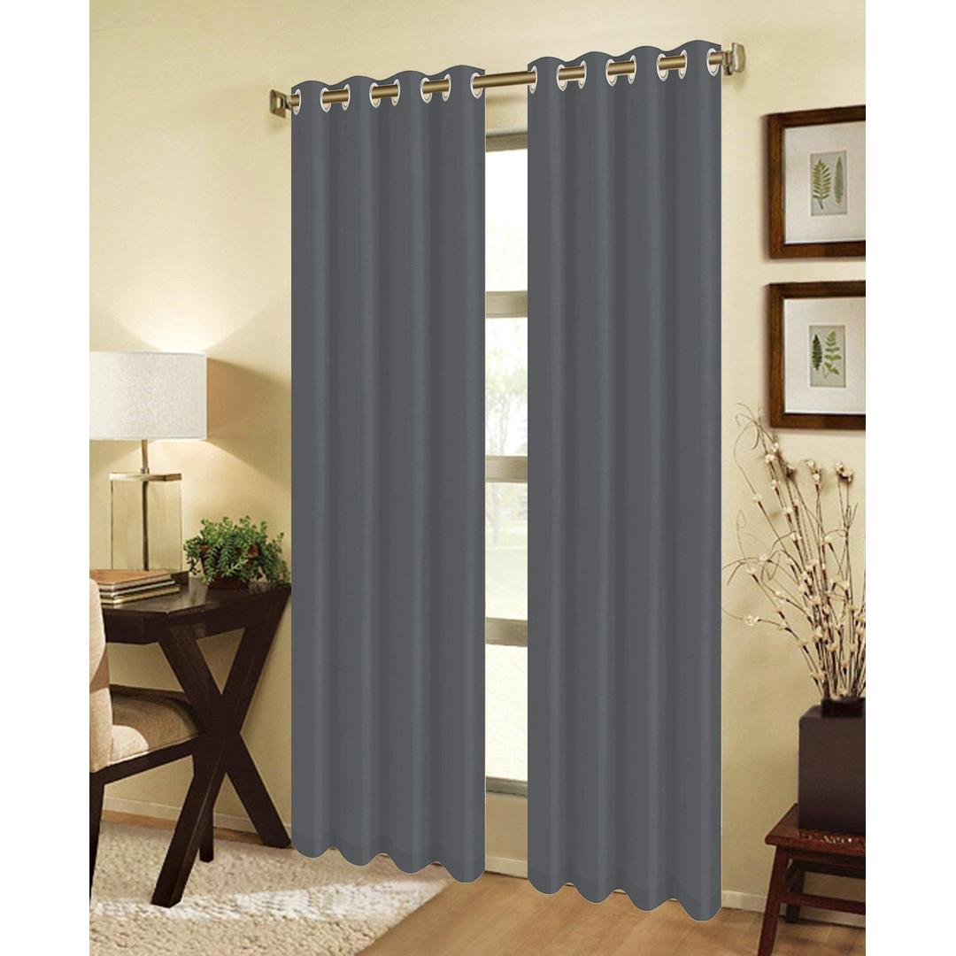 Jeannie Grey Blackout Grommet Panel - 54"x84" Window Treatment for Superior Light Control and Privacy