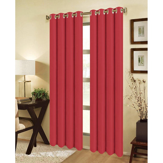 Jeannie Red Blackout Grommet Panel - 54"x84" Window Treatment for Superior Light Control and Privacy