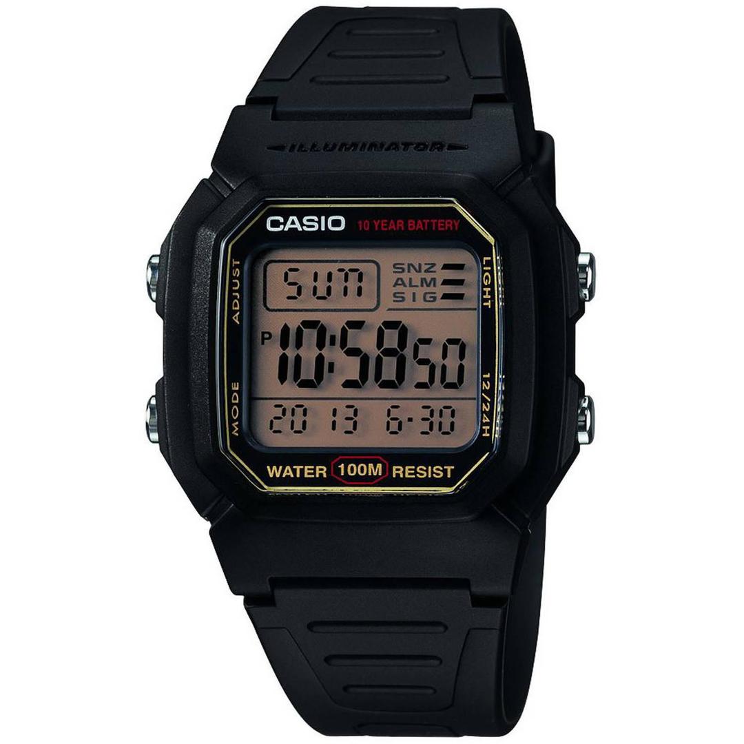 Casio Men's Classic Digital Watch, Black Resin Strap W-800HG-9AVCF