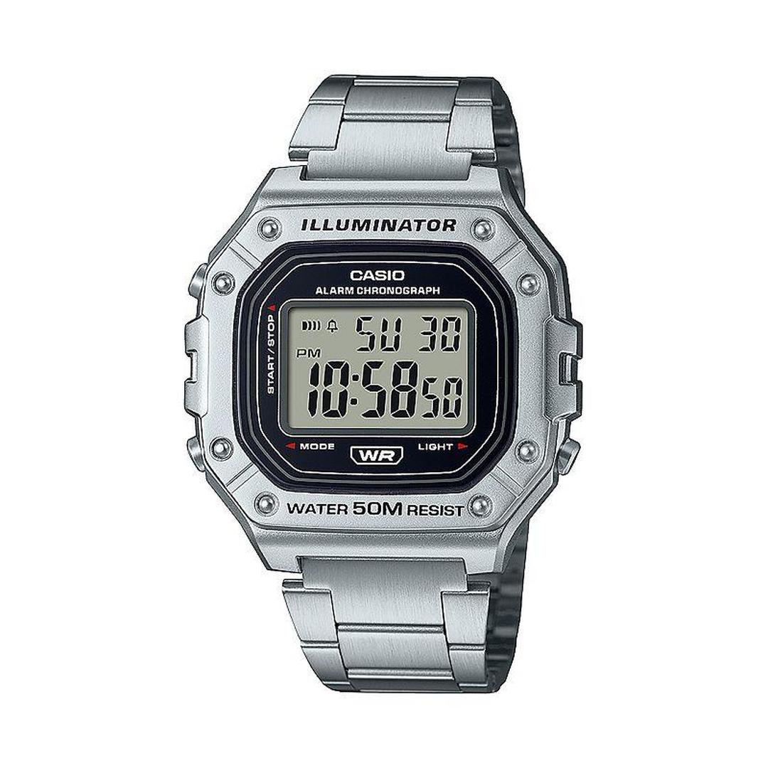 Casio Men's Classic Stainless Digital Bracelet Watch Silver