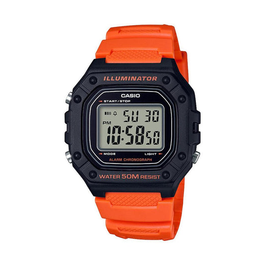 Casio Men S Large Case Digital Sport Watch - Orange/Black