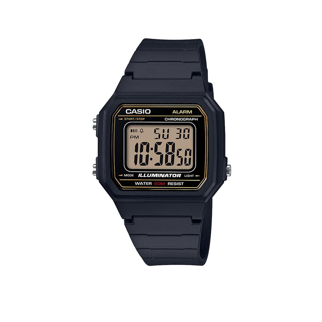 Casio Men S Classic Digital Quartz 7-Yr Battery Black Resin Watch