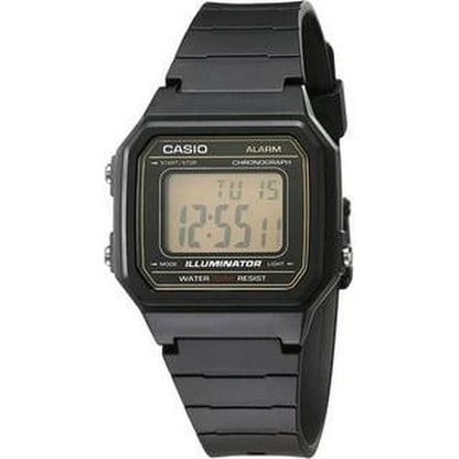 Casio Men S Classic Digital Quartz 7-Yr Battery Black Resin Watch