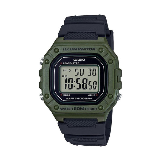 Casio Men S Large Case Digital Sport Watch - Black/Green